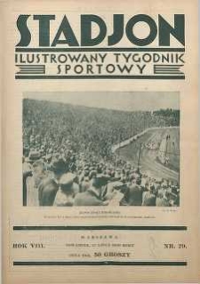 Stadjon : Ilustrowany Tygodnik Sportowy, 1930, R. 8, nr 29