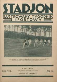 Stadjon : Ilustrowany Tygodnik Sportowy, 1930, R. 8, nr 31
