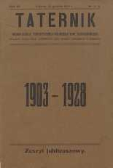 Taternik : Organ Sekcji Turystycznej Towarzystwa Tatrzańskiego, 1928, R. 12, nr 4/6