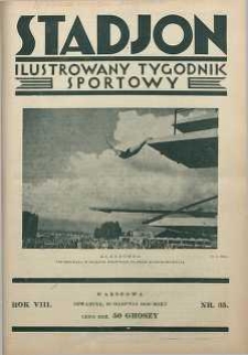 Stadjon : Ilustrowany Tygodnik Sportowy, 1930, R. 8, nr 35
