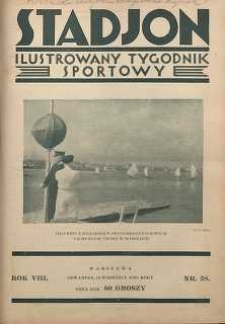 Stadjon : Ilustrowany Tygodnik Sportowy, 1930, R. 8, nr 38