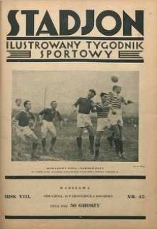 Stadjon : Ilustrowany Tygodnik Sportowy, 1930, R. 8, nr 42