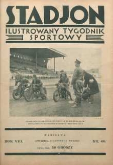 Stadjon : Ilustrowany Tygodnik Sportowy, 1930, R. 8, nr 46