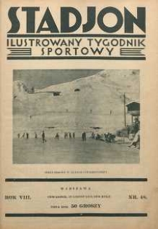 Stadjon : Ilustrowany Tygodnik Sportowy, 1930, R. 8, nr 48