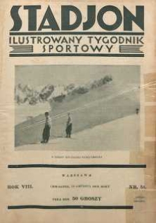 Stadjon : Ilustrowany Tygodnik Sportowy, 1930, R. 8, nr 51