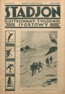 Stadjon : Ilustrowany Tygodnik Sportowy, 1930, R. 8, nr 52