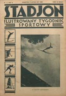 Stadjon : Ilustrowany Tygodnik Sportowy, 1931, R. 9, nr 6
