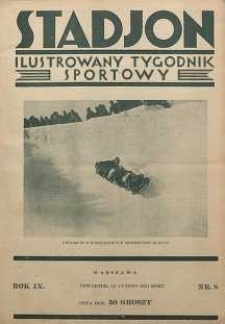 Stadjon : Ilustrowany Tygodnik Sportowy, 1931, R. 9, nr 8