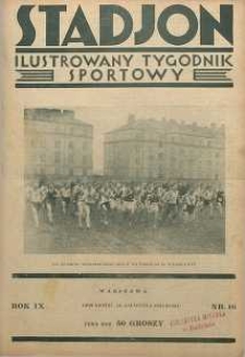 Stadjon : Ilustrowany Tygodnik Sportowy, 1931, R. 9, nr 16