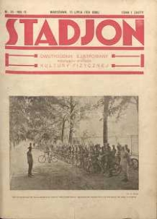 Stadjon : Ilustrowany Tygodnik Sportowy, 1931, R. 9, nr 25