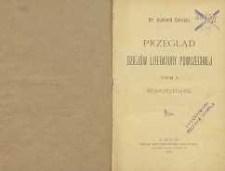 Przegląd dziejów literatury powszechnej T.1. Starożytność