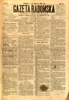 Gazeta Radomska, 1889, R. 6, nr 5