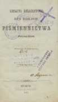 Lesława Łukaszewicza rys dziejów piśmiennictwa polskiego