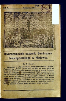 Brzask : Dwumiesięcznik uczennic Seminarium Nauczycielskiego w Mari&oacute;wce, 1926, R. 4, nr 9