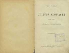 Juliusz Słowacki : (1809-1849) : bibliografia psychologiczna T. 1