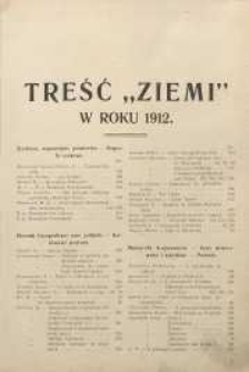 Ziemia, 1912, R. 3, Treść Ziemi w roku 1912