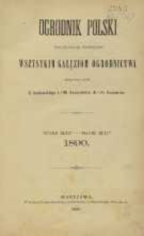 Ogrodnik Polski : Dwutygodnik poświęcony wszystkim gałęziom ogrodnictwa, 1890, R. 12, T. 12, Spis rzeczy