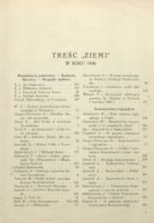 Ziemia, 1926, R. 11, Treść Ziemi w roku 1926