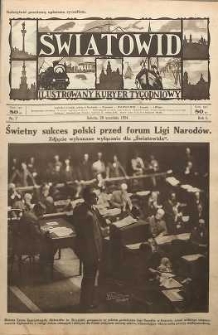 Światowid : Ilustrowany kuryer tygodniowy, 1924, R. 1, nr 7