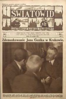 Światowid : Ilustrowany kuryer tygodniowy, 1924, R. 1, nr 20