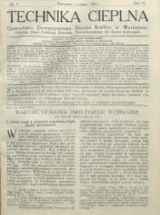 Technika cieplna, 1928, R. 6, nr 2