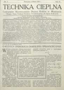 Technika cieplna, 1928, R. 6, nr 3