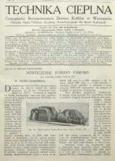 Technika cieplna, 1928, R. 6, nr 8