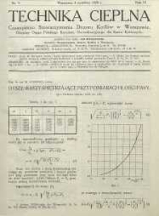 Technika cieplna, 1928, R. 6, nr 9
