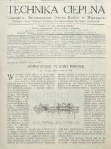 Technika cieplna, 1928, R. 6, nr 11