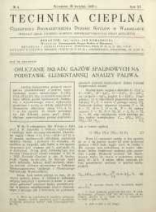 Technika cieplna, 1933, R. 11, nr 4
