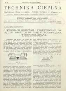 Technika cieplna, 1933, R. 11, nr 9