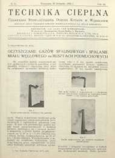 Technika cieplna, 1933, R. 11, nr 11