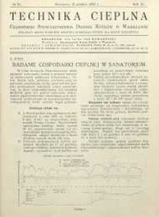 Technika cieplna, 1933, R. 11, nr 12