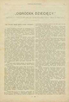 Ogródek dziecięcy : Artykuły Wychowawcze – Pogadanki – Gry – Praca Ręczna, 1900, R.20, nr 2