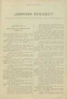 Ogródek dziecięcy : Artykuły Wychowawcze – Pogadanki – Gry – Praca Ręczna, 1900, R.20, nr 8