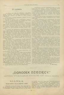 Ogródek dziecięcy : Artykuły Wychowawcze – Pogadanki – Gry – Praca Ręczna, 1900, R.20, nr 10