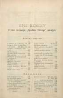 Ogrodnik Polski : Dwutygodnik poświęcony wszystkim gałęziom ogrodnictwa, 1892, R. 14, T. 14, Spis rzeczy