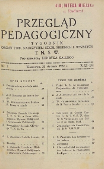 Przegląd Pedagogiczny, 1932, R. 51, nr 2