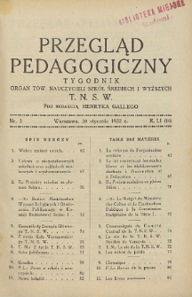Przegląd Pedagogiczny, 1932, R. 51, nr 3