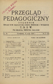 Przegląd Pedagogiczny, 1932, R. 51, nr 18