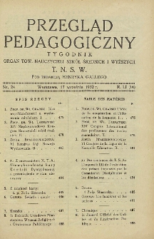 Przegląd Pedagogiczny, 1932, R. 51, nr 24