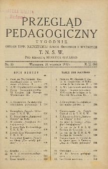 Przegląd Pedagogiczny, 1932, R. 51, nr 25