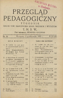 Przegląd Pedagogiczny, 1932, R. 51, nr 26