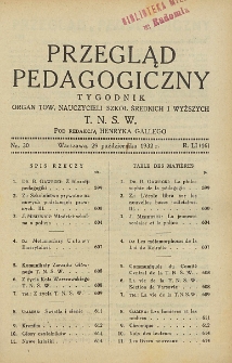 Przegląd Pedagogiczny, 1932, R. 51, nr 30