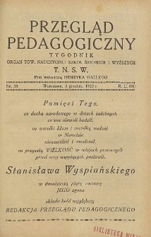 Przegląd Pedagogiczny, 1932, R. 51, nr 35