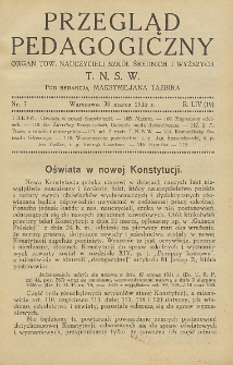 Przegląd Pedagogiczny, 1935, R. 54, nr 7