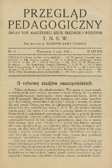 Przegląd Pedagogiczny, 1935, R. 54, nr 9
