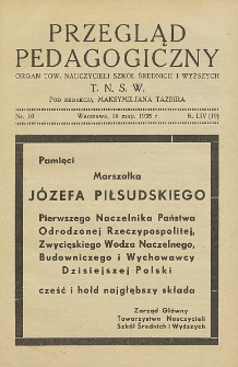 Przegląd Pedagogiczny, 1935, R. 54, nr 10