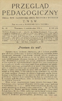 Przegląd Pedagogiczny, 1935, R. 54, nr 15