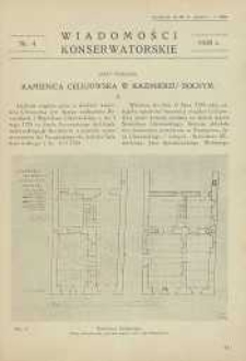 Wiadomości Konserwatorskie, 1929, nr 4